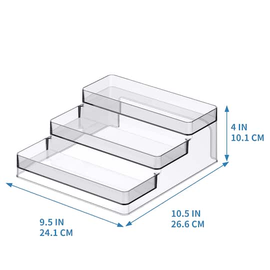 Clear 3-Tier Storage Shelf Organizer by Simply Tidy®